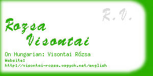 rozsa visontai business card